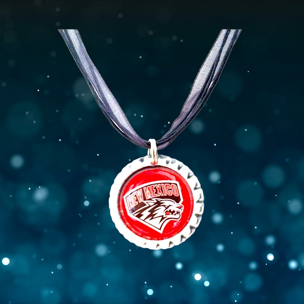 Univ of New Mexico LOBOS Handmade Necklace